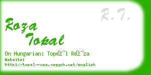 roza topal business card